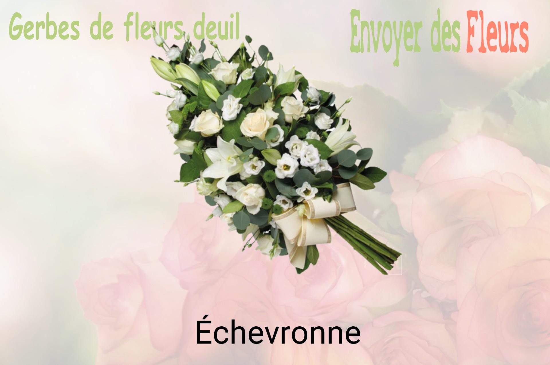 Gerbe de fleurs de deuil livrée à Échevronne